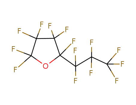 Molecular Structure of 423-22-3 (Furan, 2,2,3,3,4,4,5-heptafluoro-5-(heptafluoropropyl)tetrahydro-)