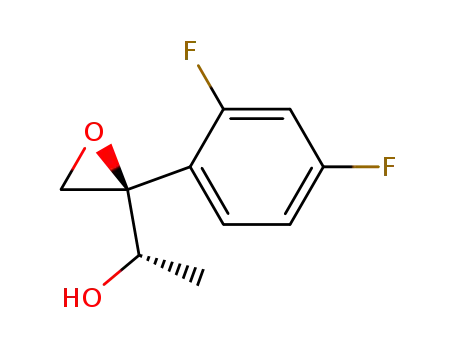 Molecular Structure of 126918-33-0 ((1S)-1-<(2R)-2-(2,4-difluorophenyl)-2-oxiranyl>ethanol)