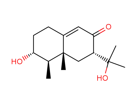 Molecular Structure of 164577-44-0 ((3S,4aR,5R,6R)-(+)-6-hydroxy-3-(1-hydroxy-1-methylethyl)-4a,5-dimethyl-4,4a,5,6,7,8-hexahydro-3H-naphthalen-2-one)