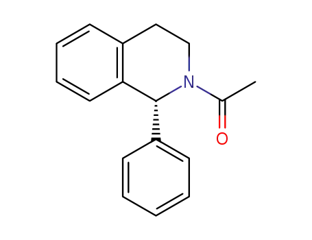 Molecular Structure of 1300713-32-9 (N-acetyl-(1R)-phenyl-1,2,3,4-tetrahydroisoquinoline)