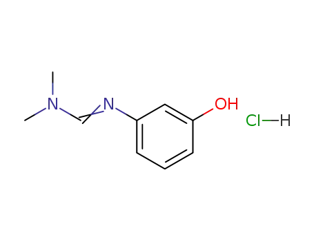 Molecular Structure of 2656-08-8 (N'-(3-hydroxyphenyl)-N,N-dimethylformamidine monohydrochloride)