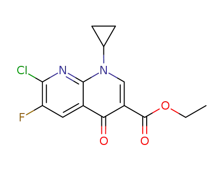 Ethyl 1-Cyclopropyl-7-chloro-6-fluoro-1,4-dihydro-4-oxo-1,8-naphthylridine carboxylate