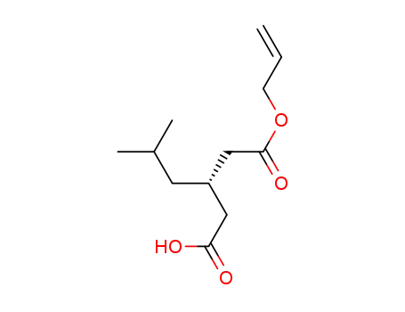 Molecular Structure of 1403953-91-2 ((3S)-3-(2-(allyloxy)-2-oxoethyl)-5-methylhexanoic acid)