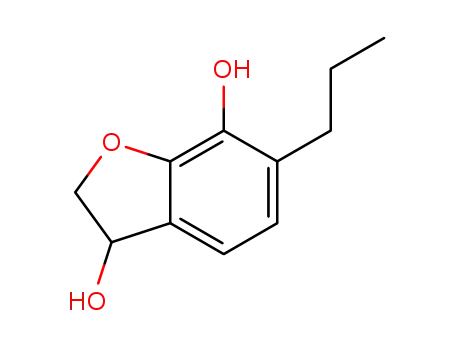 Molecular Structure of 1401094-48-1 (2,3-dihydro-6-propylbenzofuran-3,7-diol)
