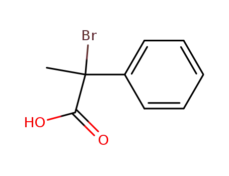 Molecular Structure of 87786-35-4 (2-bromo-2-phenyl-propionic acid)
