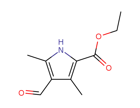Molecular Structure of 2199-64-6 (ETHYL 4-FORMYL-3,5-DIMETHYL-1H-PYRROLE-2-CARBOXYLATE)