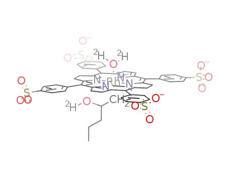 Molecular Structure of 905445-41-2 (Rh(III)(tetra(p-sulfonatophenyl)porphyrinato)(CH<sub>2</sub>CH(OD)CH<sub>2</sub>CH<sub>2</sub>CH<sub>3</sub>)(OD<sub>2</sub>)<sup>(4-)</sup>)