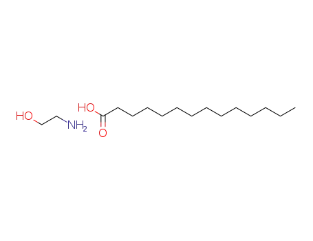 Molecular Structure of 31756-97-5 (Myristic acid, compound with 2-aminoethanol (1:1))
