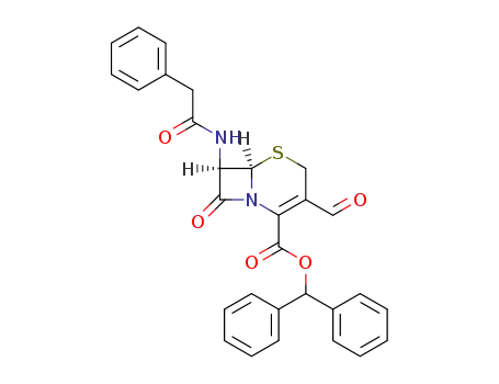 (6<i>R</i>)-3-formyl-8-oxo-7<i>t</i>-(2-phenyl-acetylamino)-(6<i>r</i><i>H</i>)-5-thia-1-aza-bicyclo[4.2.0]oct-2-ene-2-carboxylic acid benzhydryl ester