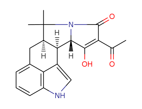 9H-Pyrrolo[1',2':2,3]isoindolo[4,5,6-cd]indol-9-one,10-acetyl-2,6,6a,7,11a,11b-hexahydro-11-hydroxy-7,7-dimethyl-,(6aR,11aS,11bR)-rel- cas  18172-33-3