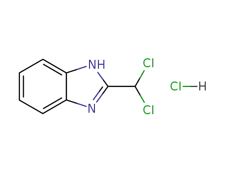 Molecular Structure of 3174-30-9 (2-(dichloromethyl)benzimidazole hydrochloride)