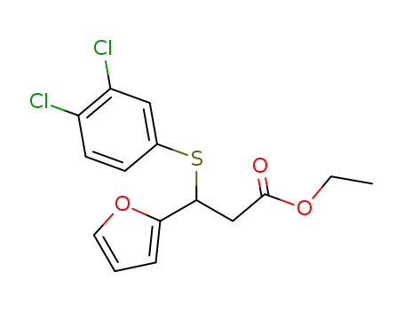 ethyl 3-(3,4-dichlorophenylthio)-3-(2-furyl)propanoate