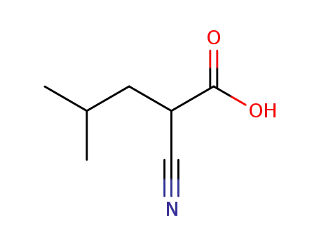 Molecular Structure of 18283-41-5 (2-cyano-4-methylpentanoic acid)