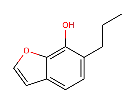 Molecular Structure of 1309945-34-3 (6-propylbenzofuran-7-ol)