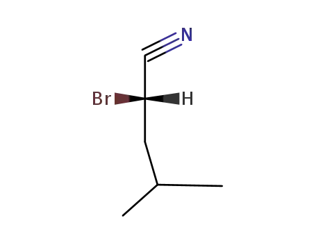 Molecular Structure of 28659-90-7 ((2S)-2-bromo-4-methylpentanenitrile)