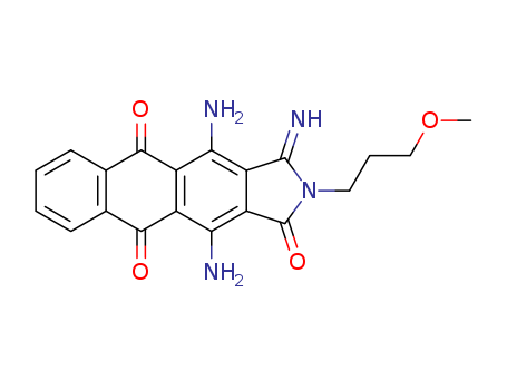 1H-Naphth[2,3-f]isoindole-1,5,10-trione,4,11-diamino-2,3-dihydro-3-imino-2-(3-methoxypropyl)-