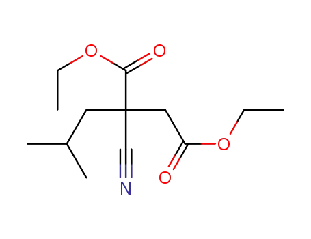 Molecular Structure of 1350373-50-0 (diethyl 2-cyano-2-isobutylsuccinate)