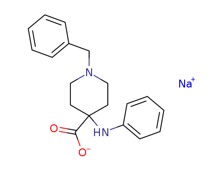 Molecular Structure of 61085-47-0 (sodium 1-benzyl-4-(phenylamino)piperidine-4-carboxylate)
