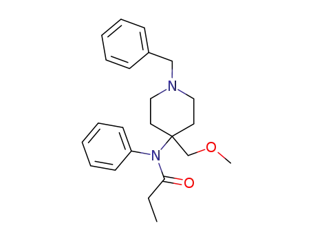 Molecular Structure of 61086-12-2 (N-[1-benzyl-4-(methoxymethyl)piperidin-4-yl]-N-phenylpropionamide)
