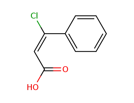 Molecular Structure of 18819-63-1 ((2Z)-3-chloro-3-phenylprop-2-enoic acid)