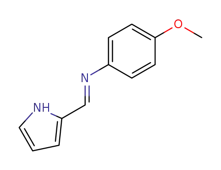 Molecular Structure of 80525-78-6 (Benzenamine, 4-methoxy-N-(1H-pyrrol-2-ylmethylene)-)