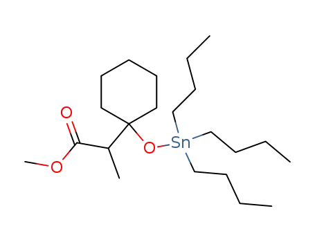 Molecular Structure of 66957-29-7 ((C<sub>4</sub>H<sub>9</sub>)3SnOC<sub>6</sub>H<sub>10</sub>CH(CH<sub>3</sub>)COOCH<sub>3</sub>)
