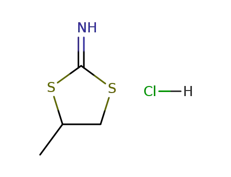 Molecular Structure of 1003-39-0 (4-methyl1,3-dithiolan-2-iminium chloride)