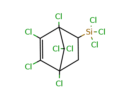 Molecular Structure of 18134-58-2 (trichloro(1,4,5,6,7,7-hexachloro-5-norbornen-2-yl)silane)