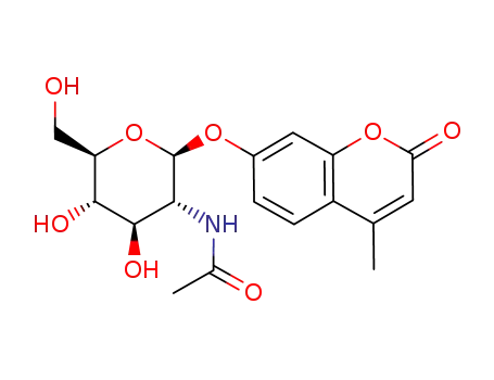 Molecular Structure of 37067-30-4 (4-METHYLUMBELLIFERYL-N-ACETYL-BETA-D-GLUCOSAMINIDE)