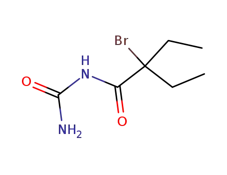 Molecular Structure of 77-65-6 ((2-BROMO-2-ETHYLBUTYRYL)UREA)