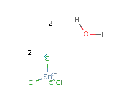 2K<sup>(1+)</sup>*SnCl<sub>4</sub><sup>(2-)</sup>*2H<sub>2</sub>O=K<sub>2</sub>SnCl<sub>4</sub>*2H<sub>2</sub>O