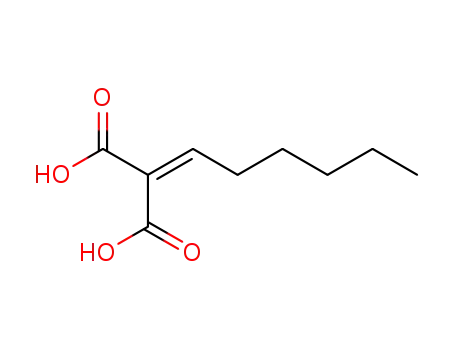 Molecular Structure of 4360-85-4 (Propanedioic acid,2-hexylidene-)