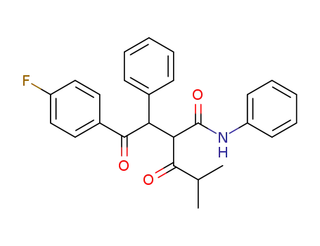 Molecular Structure of 125971-58-6 (2-[2-(4-Fluorophenyl)-2-oxo-1-phenylethyl]-4-methyl-3-oxo-N-phenylpentanamide)