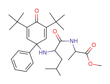 L-Alanine,
N-[N-[3,5-bis(1,1-dimethylethyl)-4-oxo-1-phenyl-2,5-cyclohexadien-1-yl]-
L-leucyl]-, methyl ester