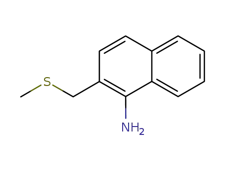 Molecular Structure of 34774-85-1 (1-Naphthalenamine, 2-[(methylthio)methyl]-)