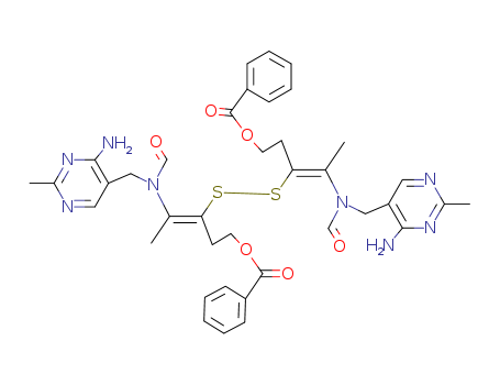 Formamide,N-[(4-amino-2-methyl-5-pyrimidinyl)methyl]-N-[2-[[2-[[(4-amino-2-methyl-5-pyrimidinyl)methyl]formylamino]-1-[2-(benzoyloxy)ethyl]-1-propen-1-yl]dithio]-4-(benzoyloxy)-1-methyl-1-buten-1-yl]-