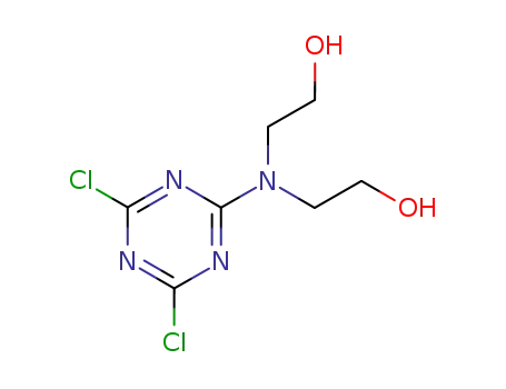 Molecular Structure of 13436-79-8 (2,2'-[(4,6-dichloro-1,3,5-triazin-2-yl)imino]bisethanol)