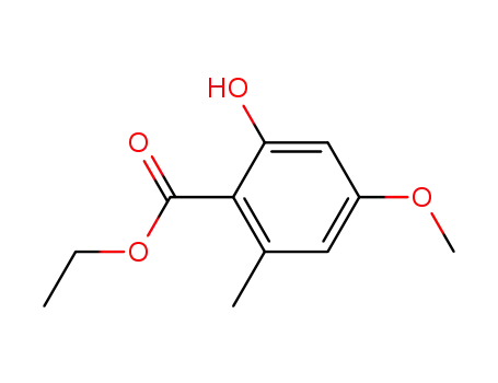 Molecular Structure of 6110-36-7 (Ethyl 4-methoxy-6-methylsalicylate)