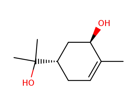 Molecular Structure of 38235-58-4 ((1S-trans)-5-Hydroxy-alpha,alpha,4-trimethylcyclohex-3-ene-1-methanol)