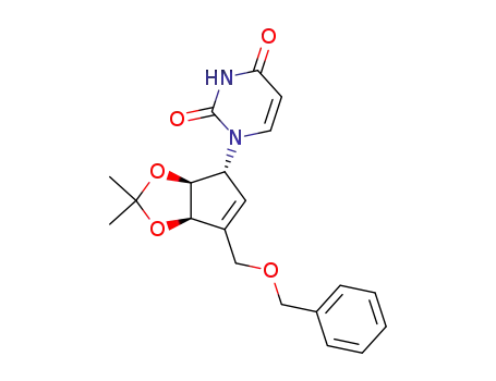 (1R,4R,5S)-(-)-1-<3-<(benzyloxy)methyl>-4,5-(isopropylidenedioxy)-2-cyclopentenyl>uracil