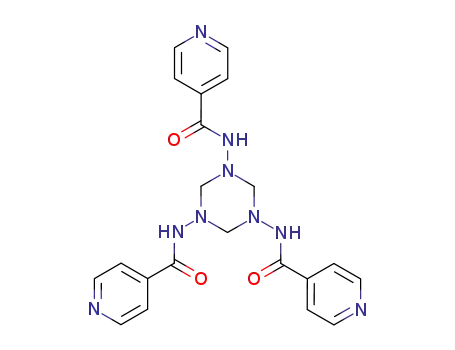 Molecular Structure of 105792-66-3 (<i>N</i>,<i>N</i>',<i>N</i>''-(hexahydro-[1,3,5]triazine-1,3,5-triyl)-tris-isonicotinamide)