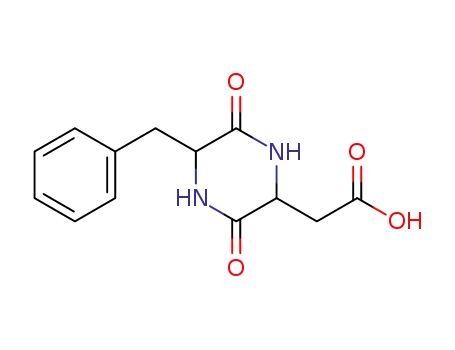 Molecular Structure of 55102-13-1 (3-Carboxymethyl-6-benzyl-2,5-diketopiperazine)