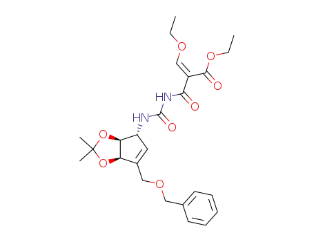 (Z)-2-[3-((3aS,4R,6aR)-6-Benzyloxymethyl-2,2-dimethyl-4,6a-dihydro-3aH-cyclopenta[1,3]dioxol-4-yl)-ureidocarbonyl]-3-ethoxy-acrylic acid ethyl ester