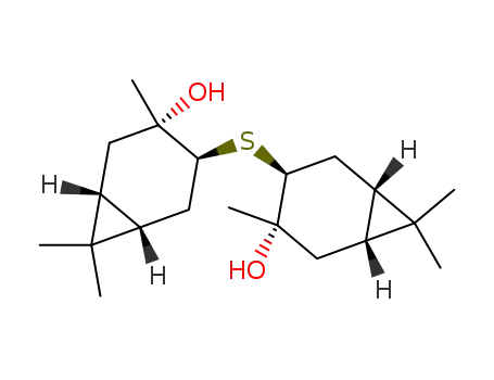 Molecular Structure of 85392-33-2 (4,4'-thiobis[3,7,7-trimethylbicyclo[4.1.0]heptan-3-ol])