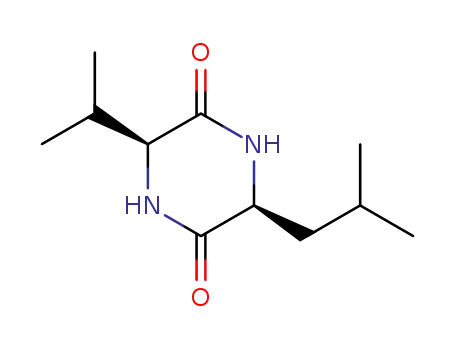 Molecular Structure of 5625-50-3 (3-Isopropyl-6-(2-methyl-propyl)-2,5-piperazinedione)