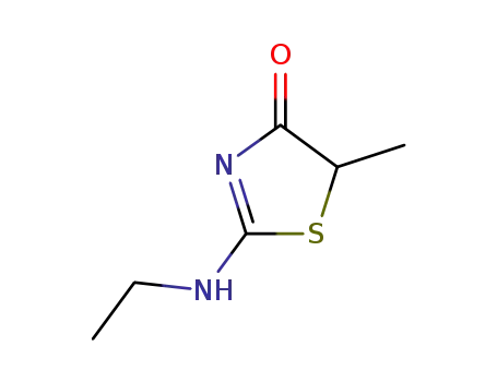 Molecular Structure of 479201-63-3 (4(5H)-Thiazolone, 2-(ethylamino)-5-methyl- (9CI))
