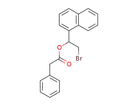 Molecular Structure of 189164-96-3 (Benzeneacetic acid, 2-bromo-1-(1-naphthalenyl)ethyl ester)