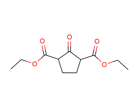 Molecular Structure of 51657-17-1 (diethyl cyclopentanone-2,5-dicarboxylate)