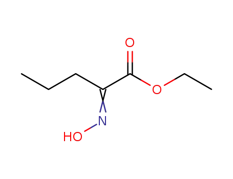 Molecular Structure of 7463-34-5 (ethyl (2Z)-2-(hydroxyimino)pentanoate)