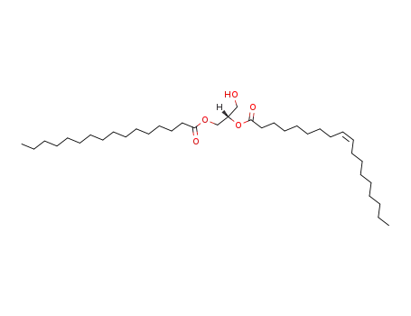 Molecular Structure of 29541-66-0 (1-O-palmitoyl-2-[(9z)-octadenoyl]-glycerol)